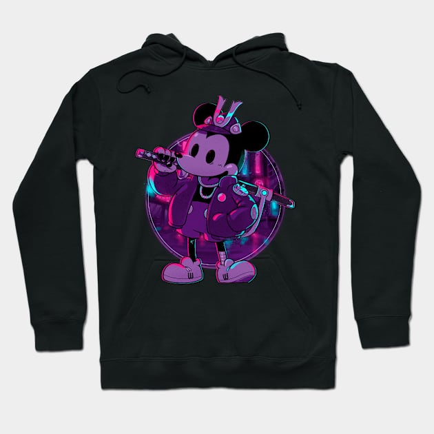 Cyber Samurai Mouse v Neon Hoodie by BrunoMota